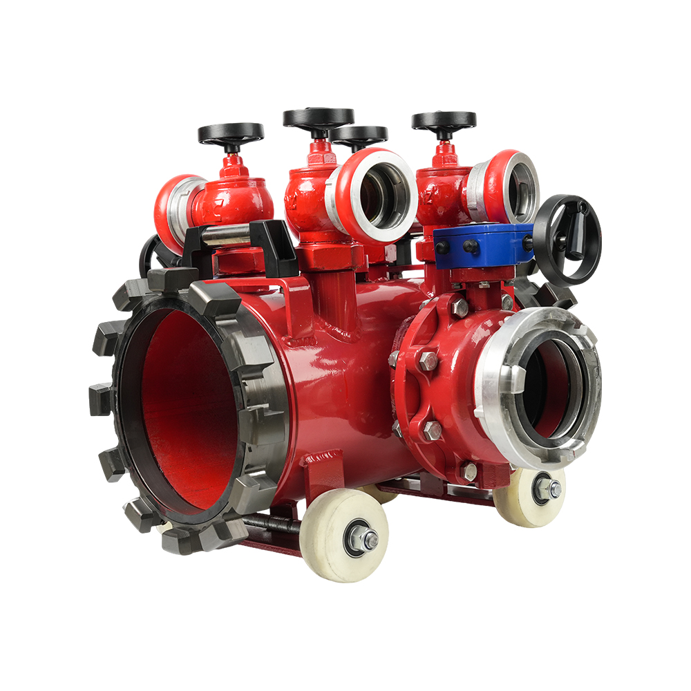 Multifunktionell brandslangdistributör